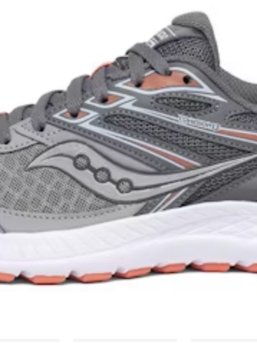 Saucony Womens Cohesion 13 Coral Sky Grey size 7